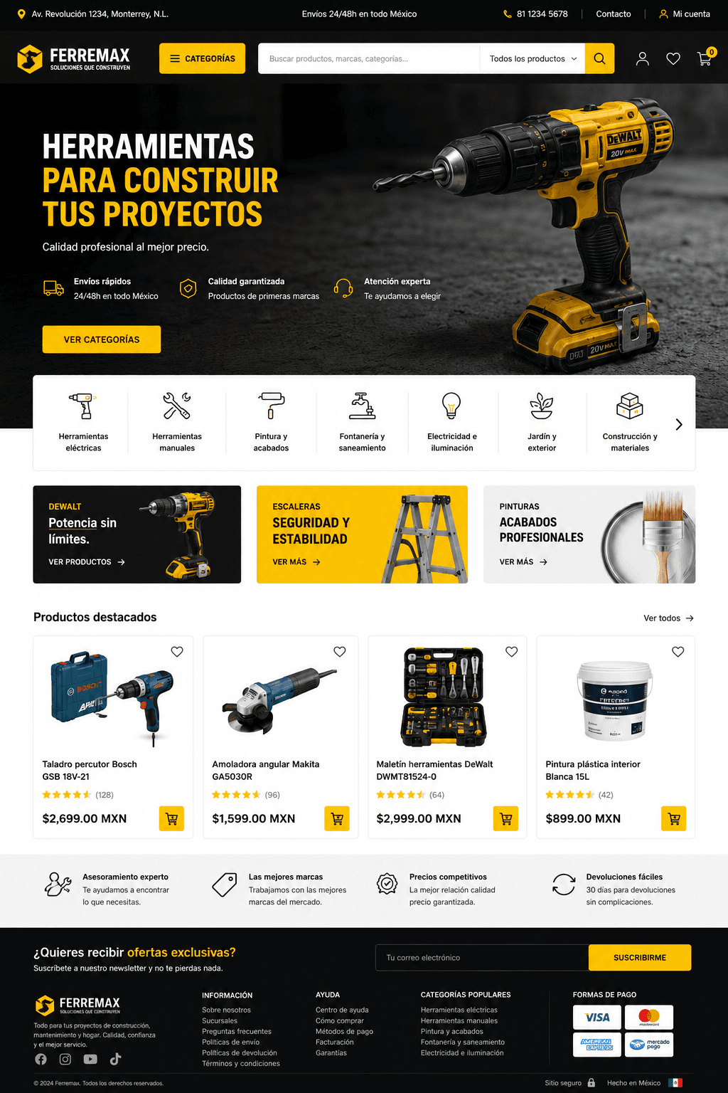 Vista previa del servicio Tienda en línea de Bektor
