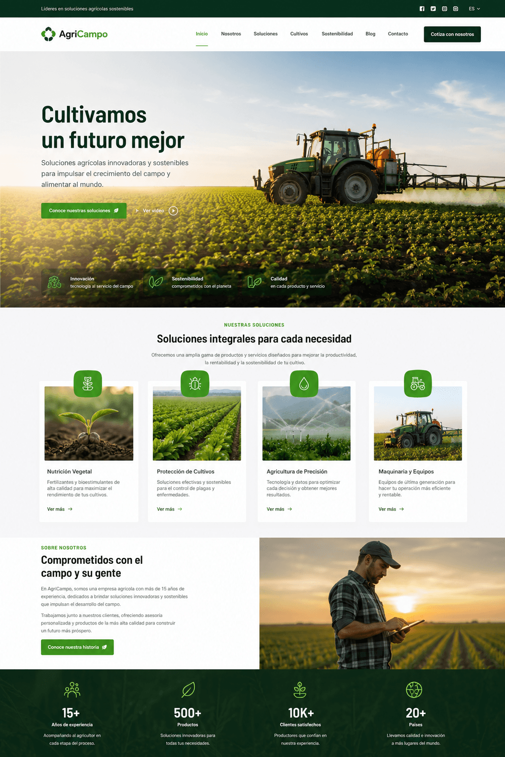 Vista previa del servicio Sitio Web Premium de Bektor